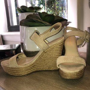 Marc Fisher Suede Espadrille Wedges SZ 8M